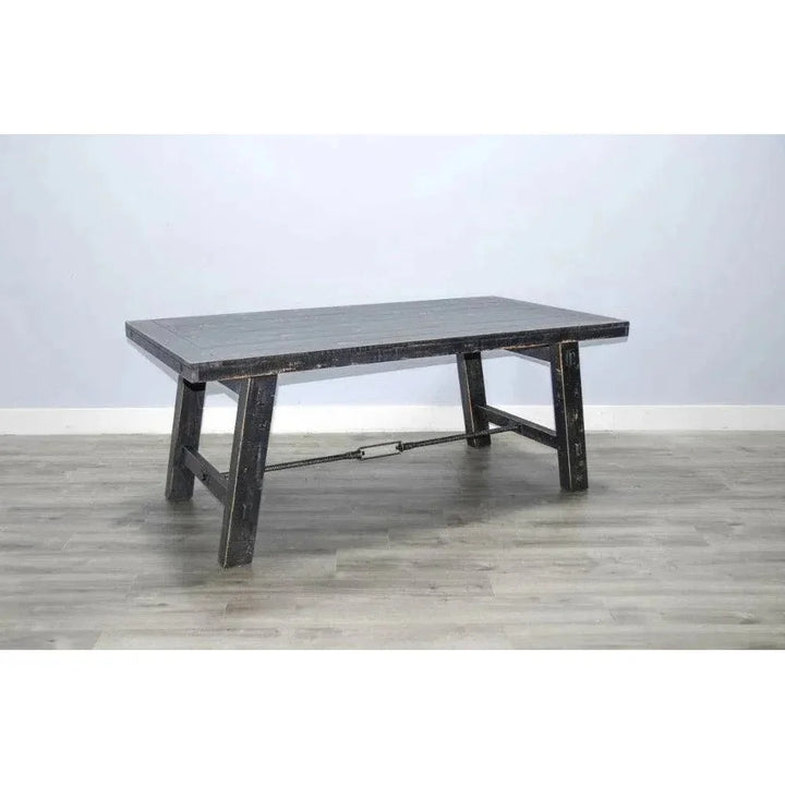 Black Sand Dining Table Black-Dining Tables-Sunny D-LOOMLAN