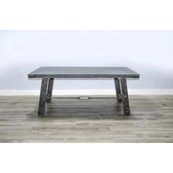 Black Sand Dining Table Black-Dining Tables-Sunny D-LOOMLAN