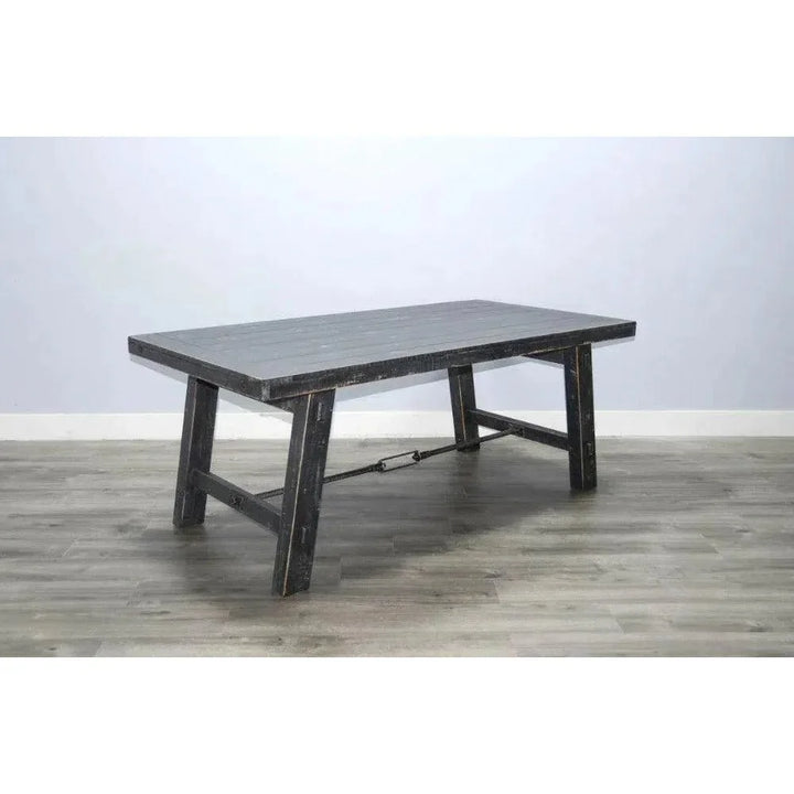 Black Sand Dining Table Black-Dining Tables-Sunny D-LOOMLAN