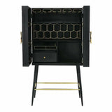 Black and Gold Retro Bar Liquor Cabinet Home Bar Cabinets LOOMLAN By Moe's Home