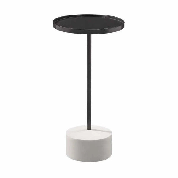 Black and White Marble Scatter Accent Table Side Tables LOOMLAN By Bassett Mirror
