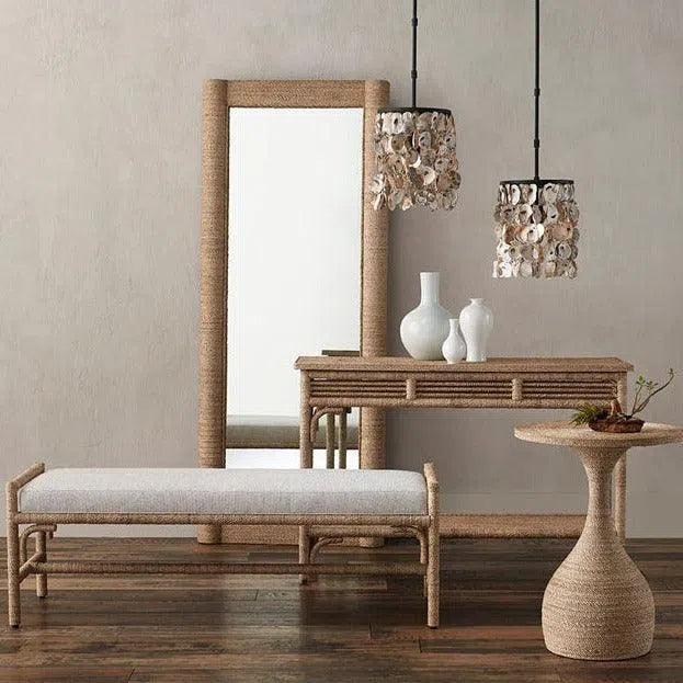 Blacksmith Natural Oyster Shell Stillwater Pendant - LOOMLAN - Currey & Co - Pendants