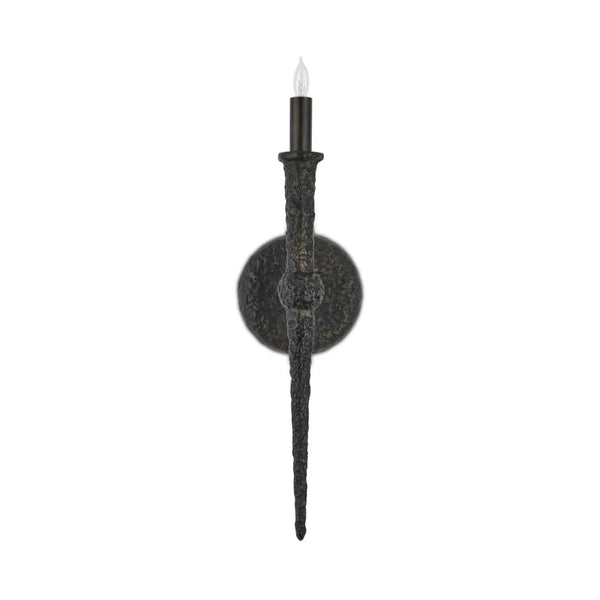 Blackthorn Rustic Aged Bronze Wall Sconce-Wall Sconces-Currey & Co-LOOMLAN