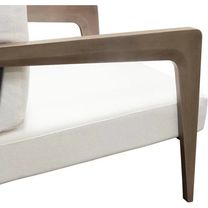 Blair Accent Chair in White Fabric - LOOMLAN - Diamond Sofa - Accent Chairs