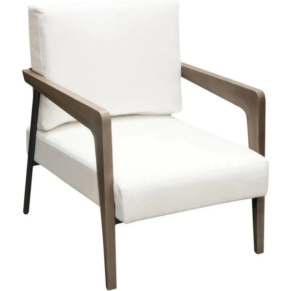 Blair Accent Chair in White Fabric - LOOMLAN - Diamond Sofa - Accent Chairs