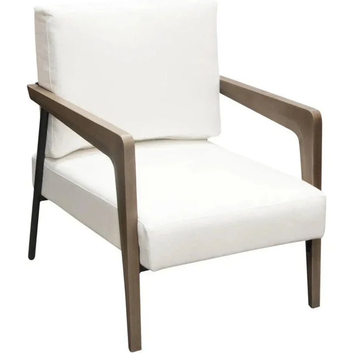 Blair Accent Chair in White Fabric - LOOMLAN - Diamond Sofa - Accent Chairs