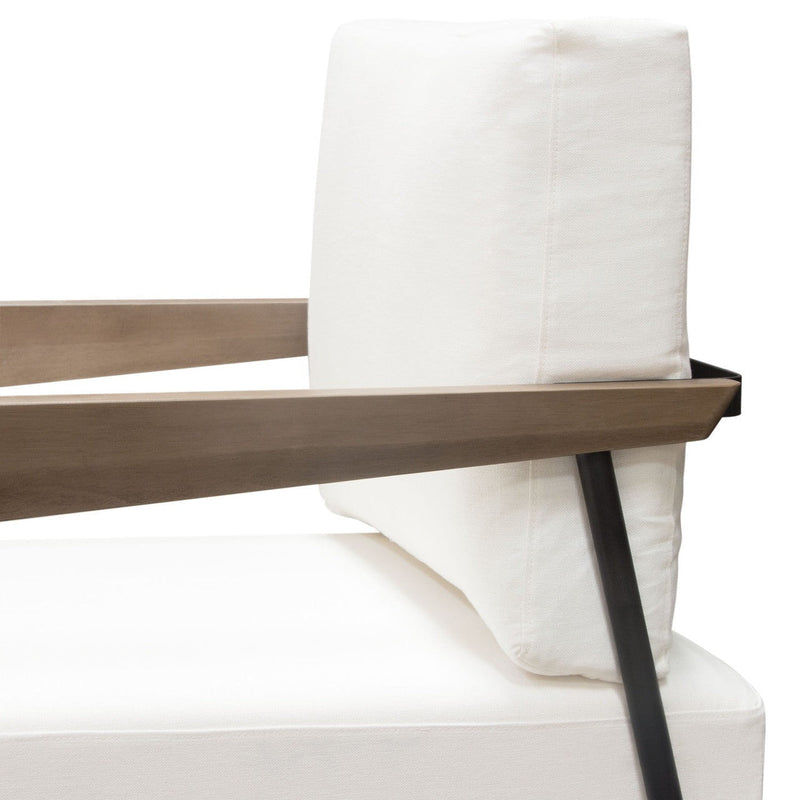 Blair Accent Chair in White Fabric-Club Chairs-Diamond Sofa-LOOMLAN