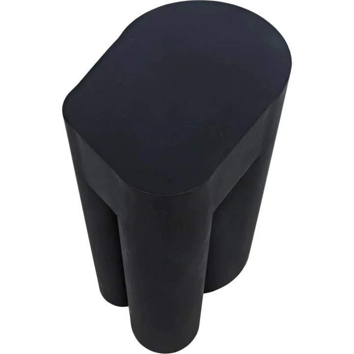 Blair Black Steel Geometric Side Table - LOOMLAN - Noir - Side Tables