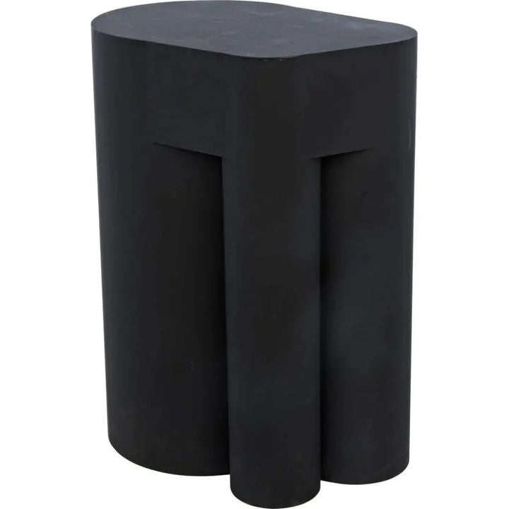 Blair Black Steel Geometric Side Table - LOOMLAN - Noir - Side Tables