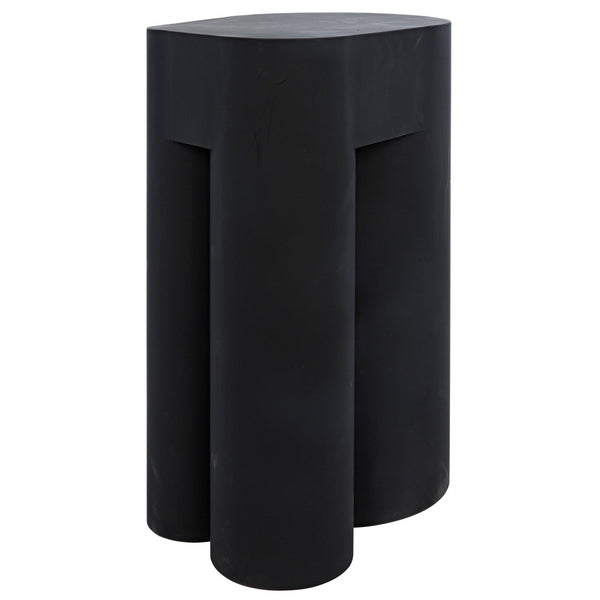 Blair Black Steel Geometric Side Table-Side Tables-Noir-LOOMLAN
