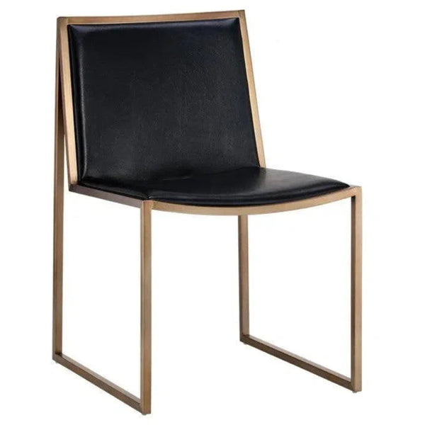 Blair Leather Armless Dining Chair 2PC - LOOMLAN - SUNPAN - Dining Chairs