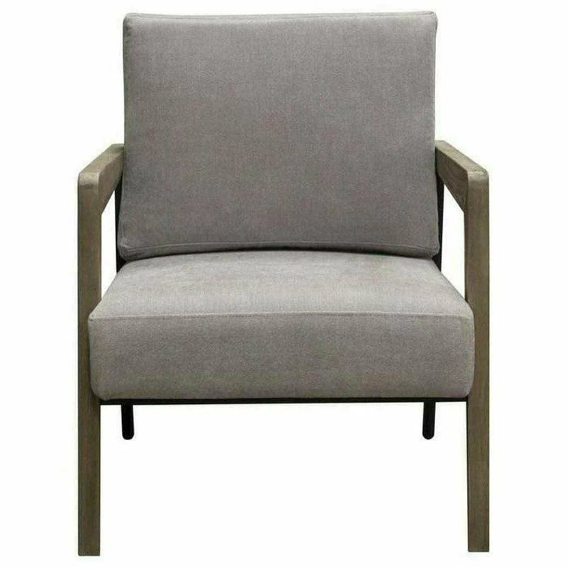Blair Modern Grey Fabric Wood Arm Accent Chair For Living Room Club Chairs LOOMLAN By Diamond Sofa