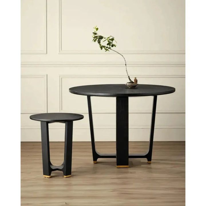 Blake Black Accent Table - LOOMLAN - Currey & Co - Side Tables