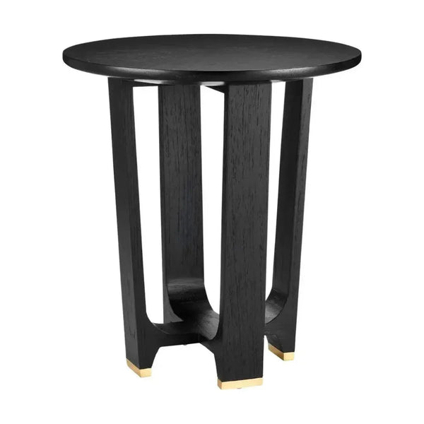 Blake Black Accent Table - LOOMLAN - Currey & Co - Side Tables