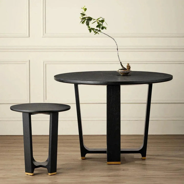 Blake Black Dining Table-Dining Tables-Currey & Co-LOOMLAN