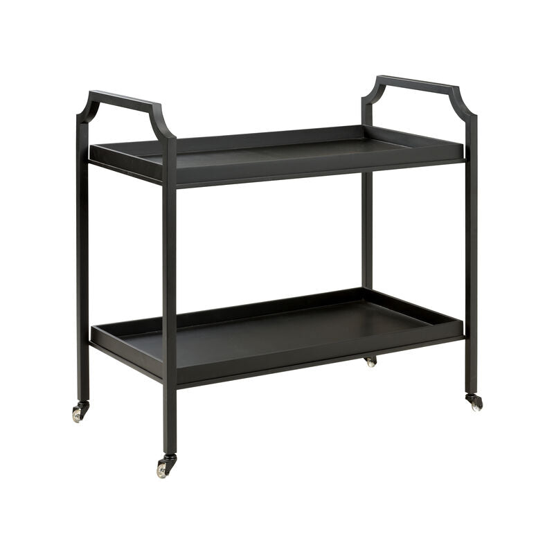 Blake Durable Metal Made Bar Cart-Home Bar Carts-Chelsea House-Black-LOOMLAN