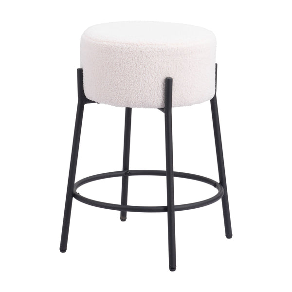 Blanche Counter Stool (Set of 2) Ivory-Counter Stools-Zuo Modern-LOOMLAN