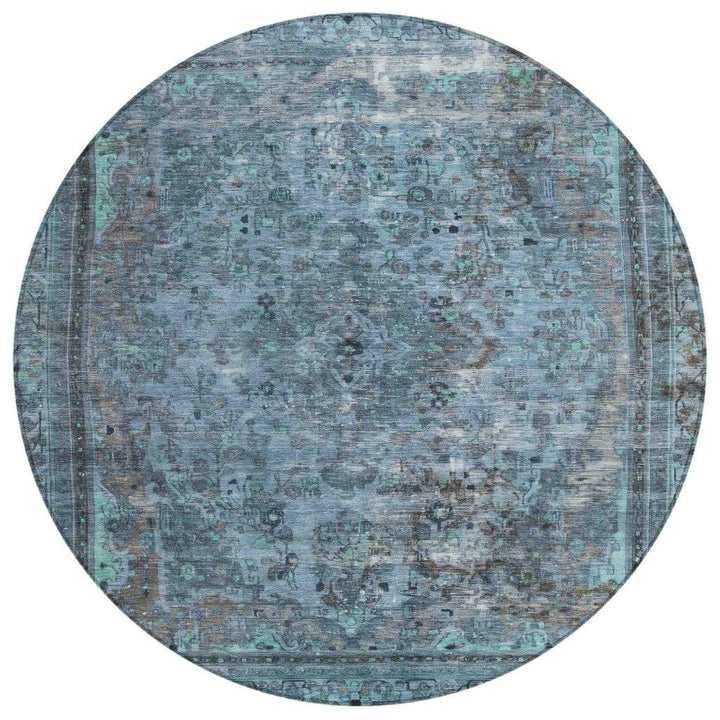 Blazura Blue Washable Indoor - Outdoor Rug - LOOMLAN - LOOMLAN Rugs - Outdoor Rugs