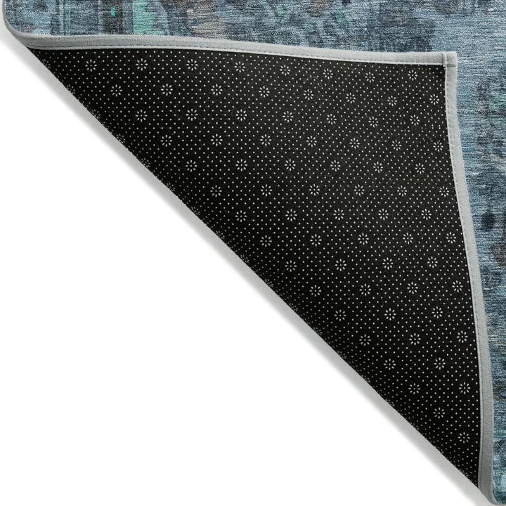 Blazura Blue Washable Indoor - Outdoor Rug - LOOMLAN - LOOMLAN Rugs - Outdoor Rugs