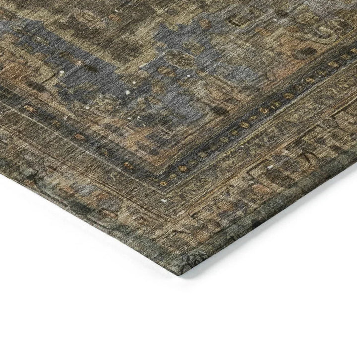Blazura Brown Washable Indoor - Outdoor Rug - LOOMLAN - LOOMLAN Rugs - Outdoor Rugs