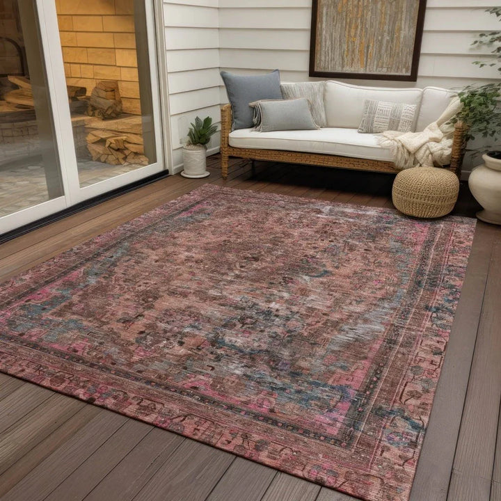 Blazura Pink Washable Indoor - Outdoor Rug - LOOMLAN - LOOMLAN Rugs - Outdoor Rugs
