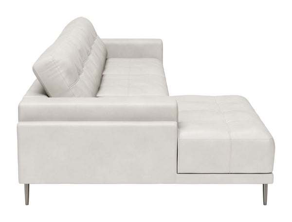 Bliss LAF Chaise Sectional Beige-Sectionals-Zuo Modern-LOOMLAN
