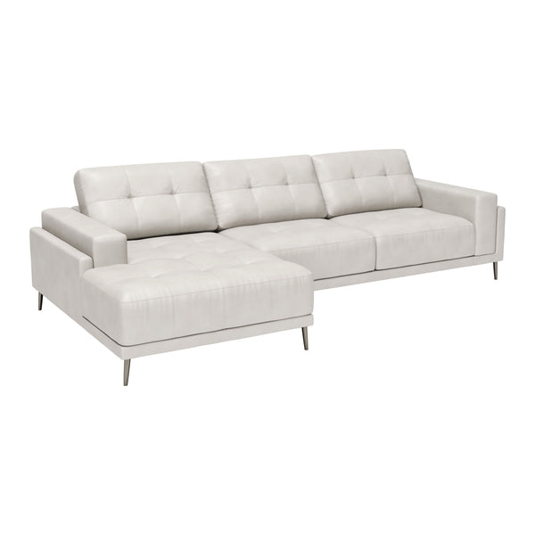 Bliss LAF Chaise Sectional Beige-Sectionals-Zuo Modern-LOOMLAN
