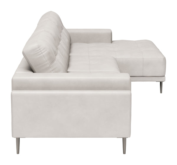 Bliss RAF Chaise Sectional Beige-Sectionals-Zuo Modern-LOOMLAN