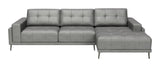 Bliss RAF Chaise Sectional Gray-Sectionals-Zuo Modern-LOOMLAN