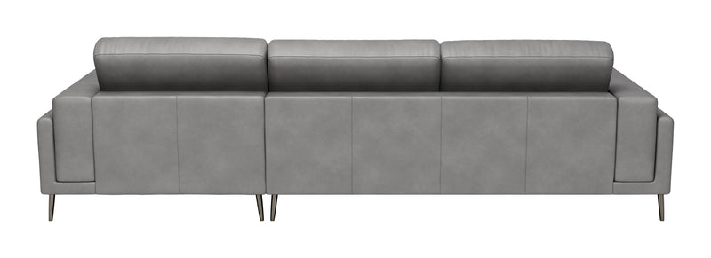 Bliss RAF Chaise Sectional Gray-Sectionals-Zuo Modern-LOOMLAN