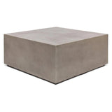 Bloc Concrete Square Outdoor Coffee Table-Outdoor Coffee Tables-Urbia-Dark Grey-40" W-LOOMLAN