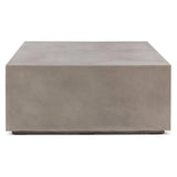 Bloc Concrete Square Outdoor Coffee Table-Outdoor Coffee Tables-Urbia-LOOMLAN