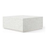 Bloc Concrete Square Outdoor Coffee Table-Outdoor Coffee Tables-Urbia-Ivory Terrazzo-48" W-LOOMLAN