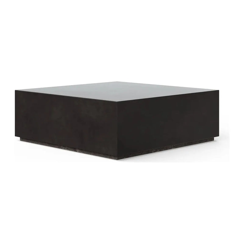 Bloc Concrete Square Outdoor Coffee Table-Outdoor Coffee Tables-Urbia-Lava-40" W-LOOMLAN