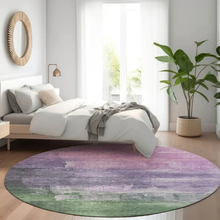 Bloometra Purple Washable Indoor - Outdoor Rug - LOOMLAN - LOOMLAN Rugs - Outdoor Rugs