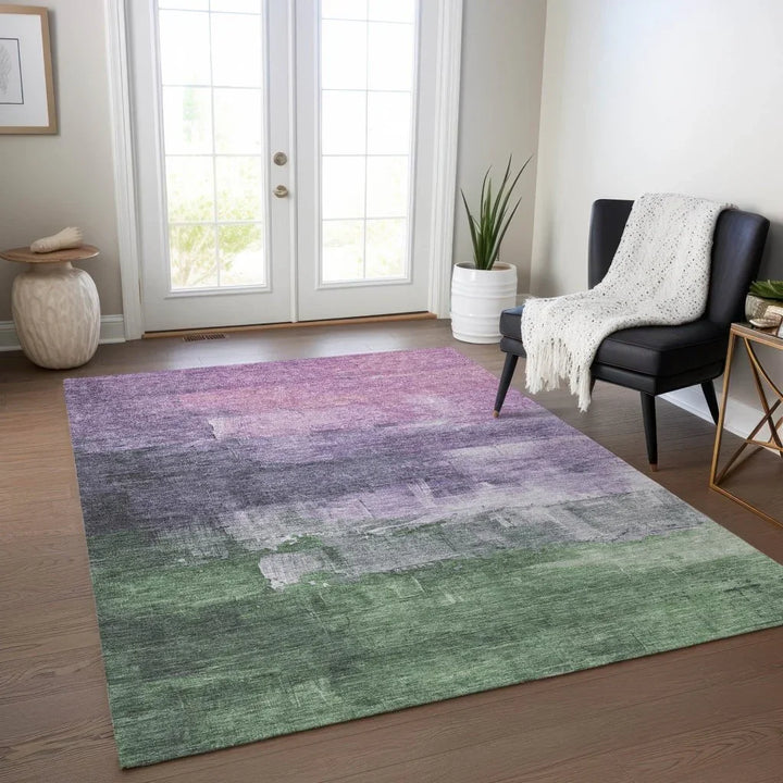 Bloometra Purple Washable Indoor - Outdoor Rug - LOOMLAN - LOOMLAN Rugs - Outdoor Rugs