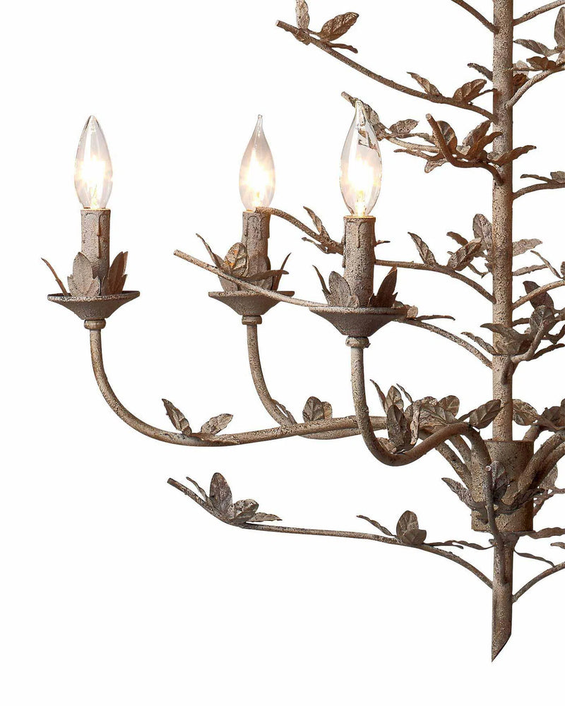 Blooming Candle Style Antiqued Crystal Chandelier Chandeliers LOOMLAN By Jamie Young
