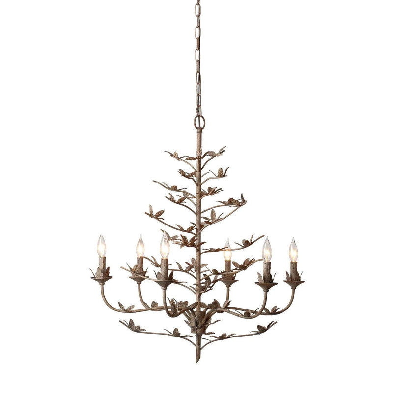 Blooming Candle Style Antiqued Crystal Chandelier Chandeliers LOOMLAN By Jamie Young