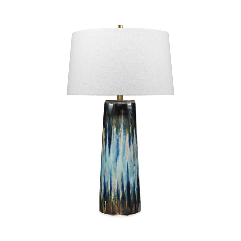 Blue Ceramic Brushstroke Table Lamp Table Lamps LOOMLAN By Jamie Young