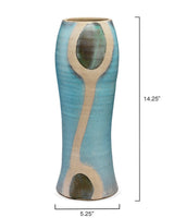 Blue Ceramic Maryln Vase Vases & Jars LOOMLAN By Jamie Young