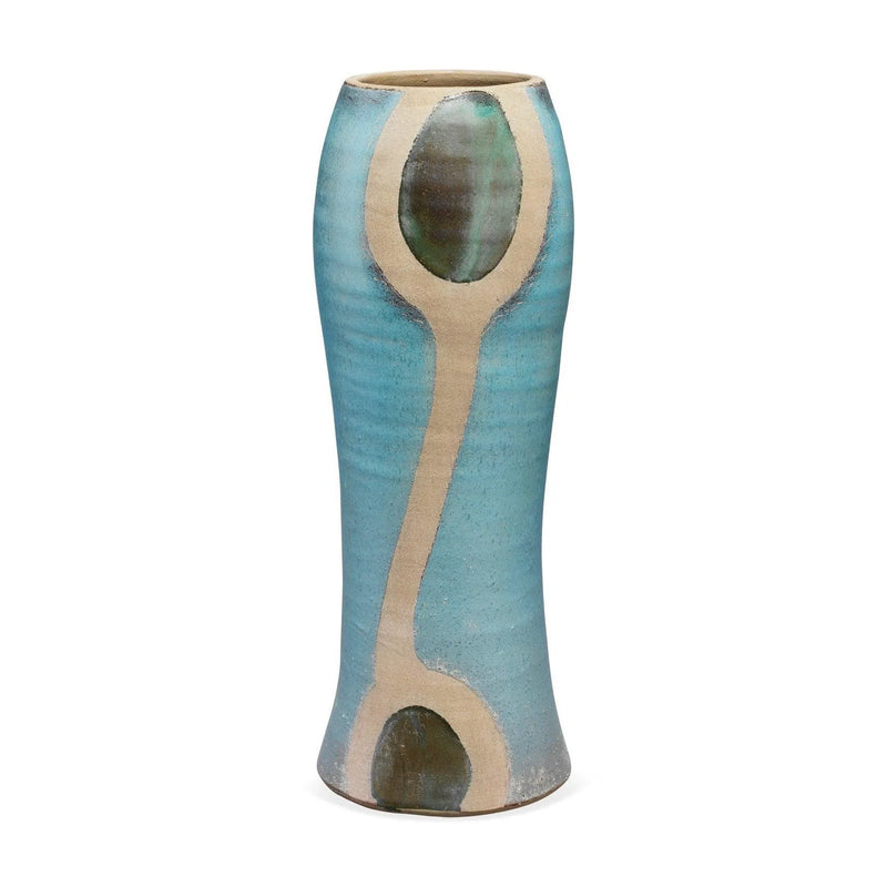 Blue Ceramic Maryln Vase Vases & Jars LOOMLAN By Jamie Young