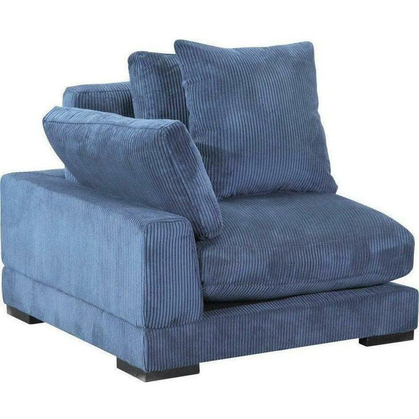 Blue Corduroy Couch Down Filled Corner Chair Modular Modular Components LOOMLAN By Moe's Home