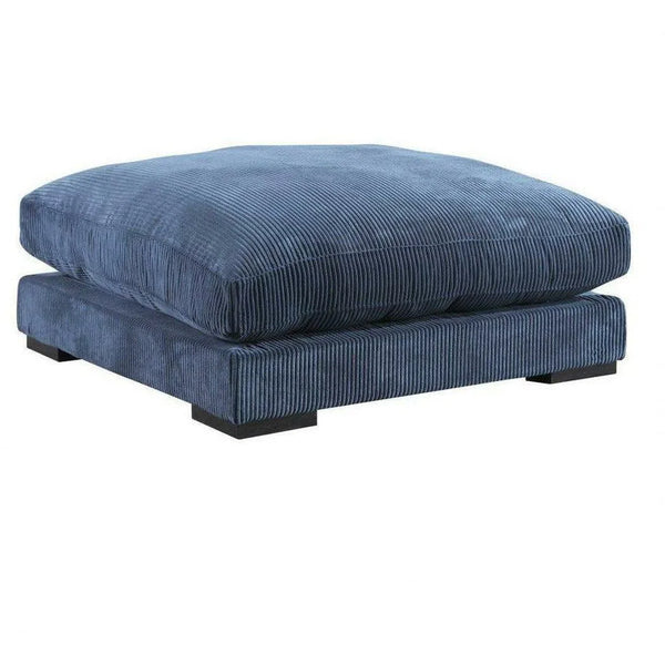 Blue Corduroy Couch Down Filled Modular Ottoman Modular Components LOOMLAN By Moe's Home