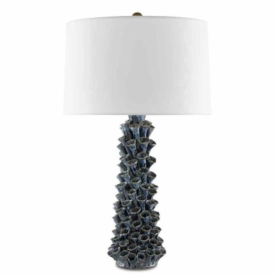 Blue Drip Glaze Sunken Blue Table Lamp