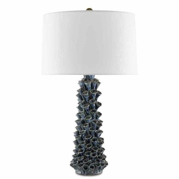 Blue Drip Glaze Sunken Blue Table Lamp