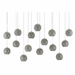 Blue Giro Rectangular 15-Light Multi-Drop Pendant