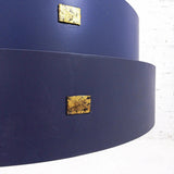 Blue Gold Leaf Graduation Pendant Hiroshi Koshitaka Collection Pendants LOOMLAN By Currey & Co