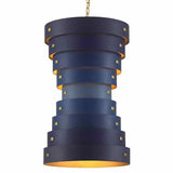 Blue Gold Leaf Graduation Small Chandelier By Koshitaka