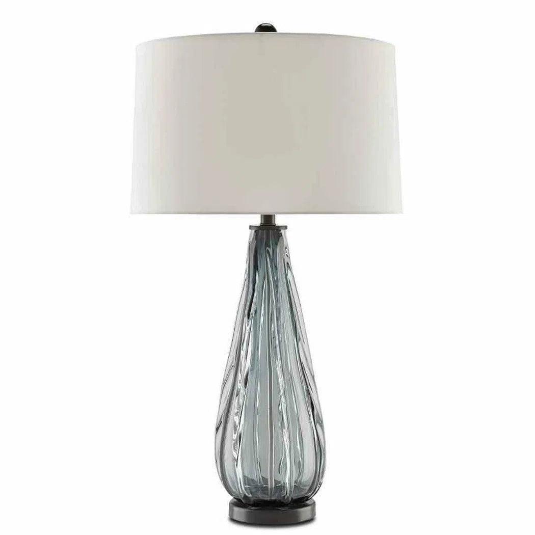 Blue-Gray Clear Black Nightcap Table Lamp