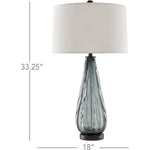 Blue-Gray Clear Black Nightcap Table Lamp